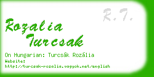 rozalia turcsak business card